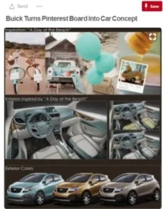 Buick transforms Pinterest board into innovative car concept.