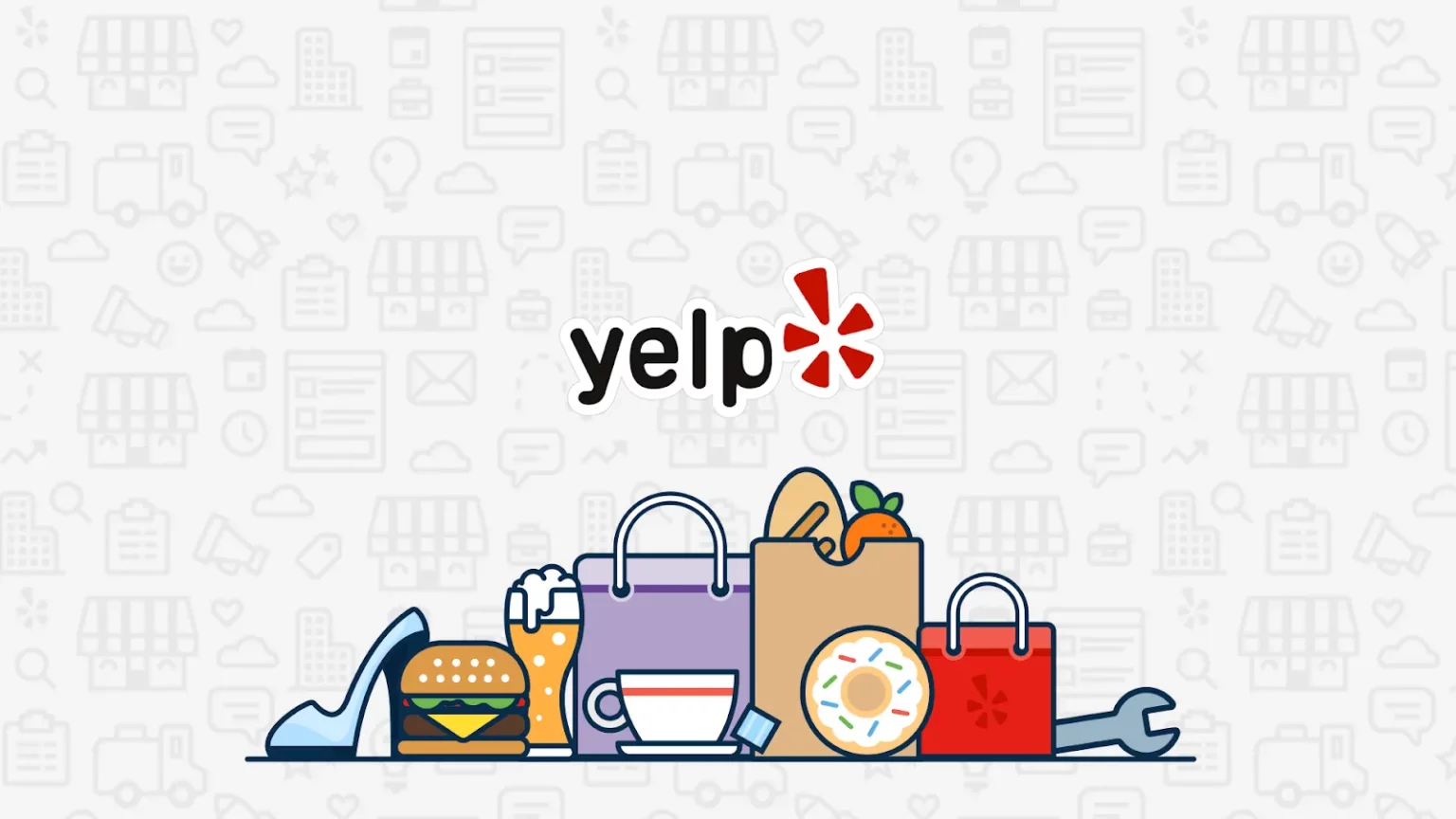 Yelp logo on a white background for SEO purposes.