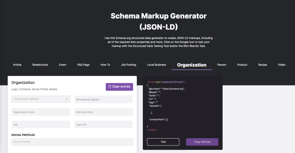 LinkGraph's Schema Creator