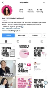 @itsjulekim instagram profile