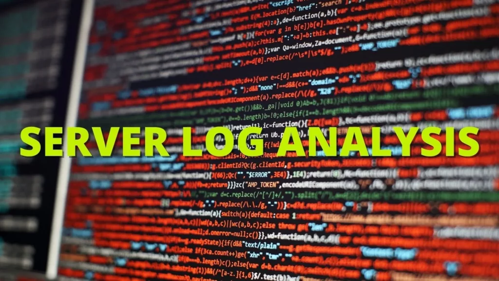 A computer screen displaying server log analysis.