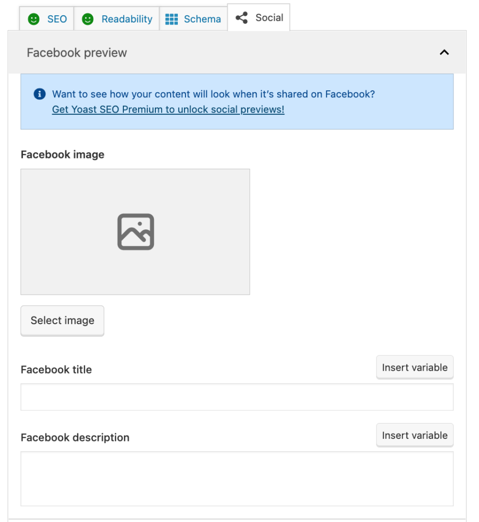 screenshot of yoast SEO plugin
