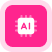 AI icon on square
