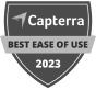The capterra best base of use 2023 logo