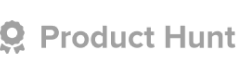 Product hunt logo on a black background.